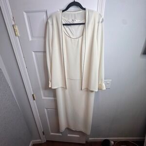 Patra Evening Dress and Jacket Set Formal Rhinestone Trim Sleeveless Size‎ 14